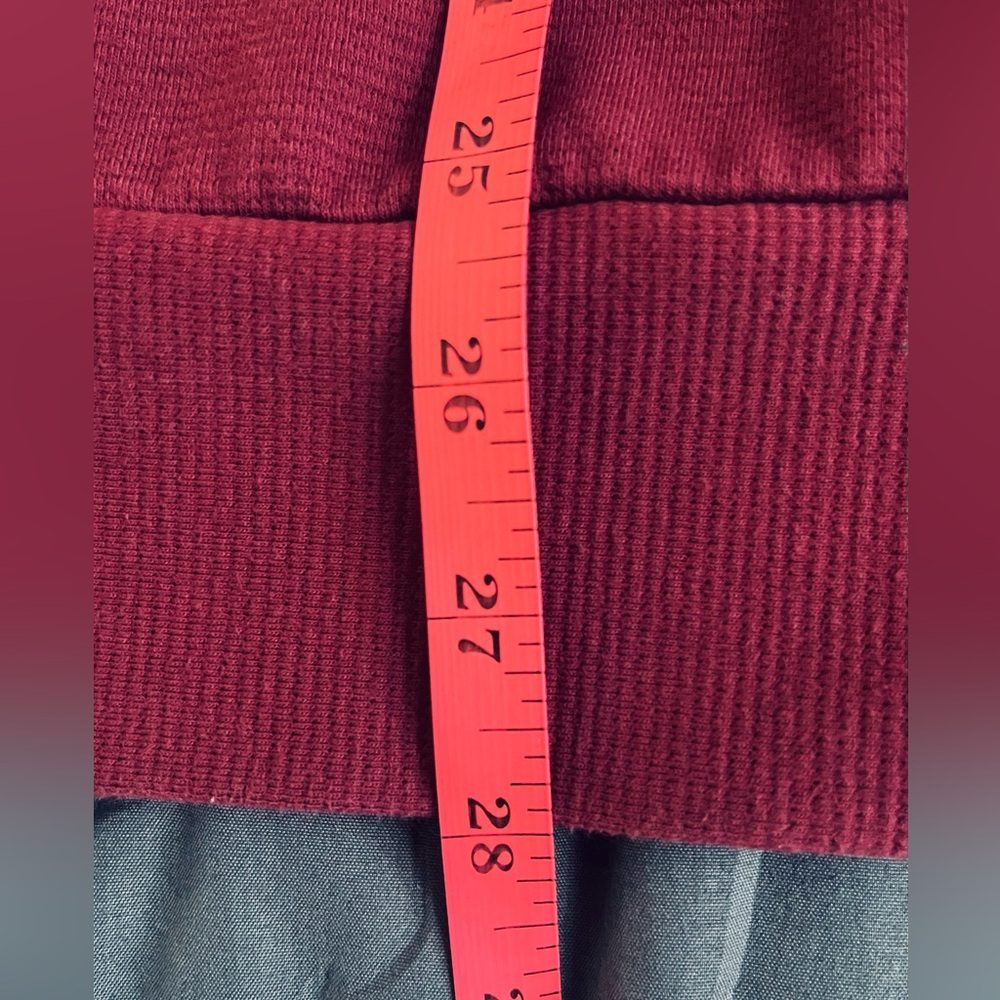 EFAN Women's Wine Color Oversized Full Zip Up Midweight Sweatshirt. Size: XL. - Picture 8 of 8